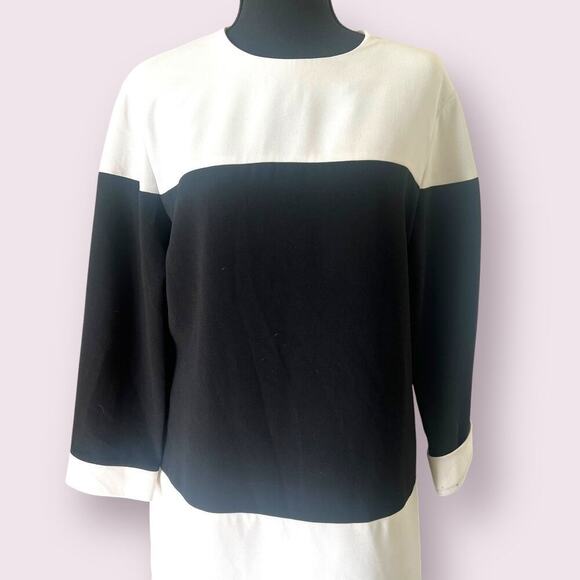 Kate Spade Women's Colorblock Delray Shift Dress Black White Size 6 - Picture 4 of 8